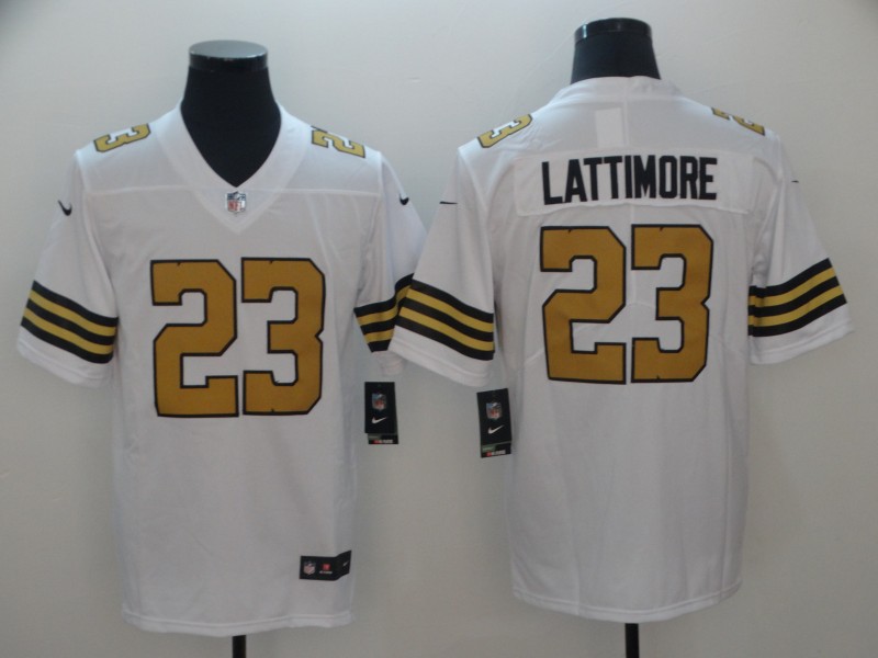 Men's New Orleans Saints Marshon Lattimore #23 White Jersey